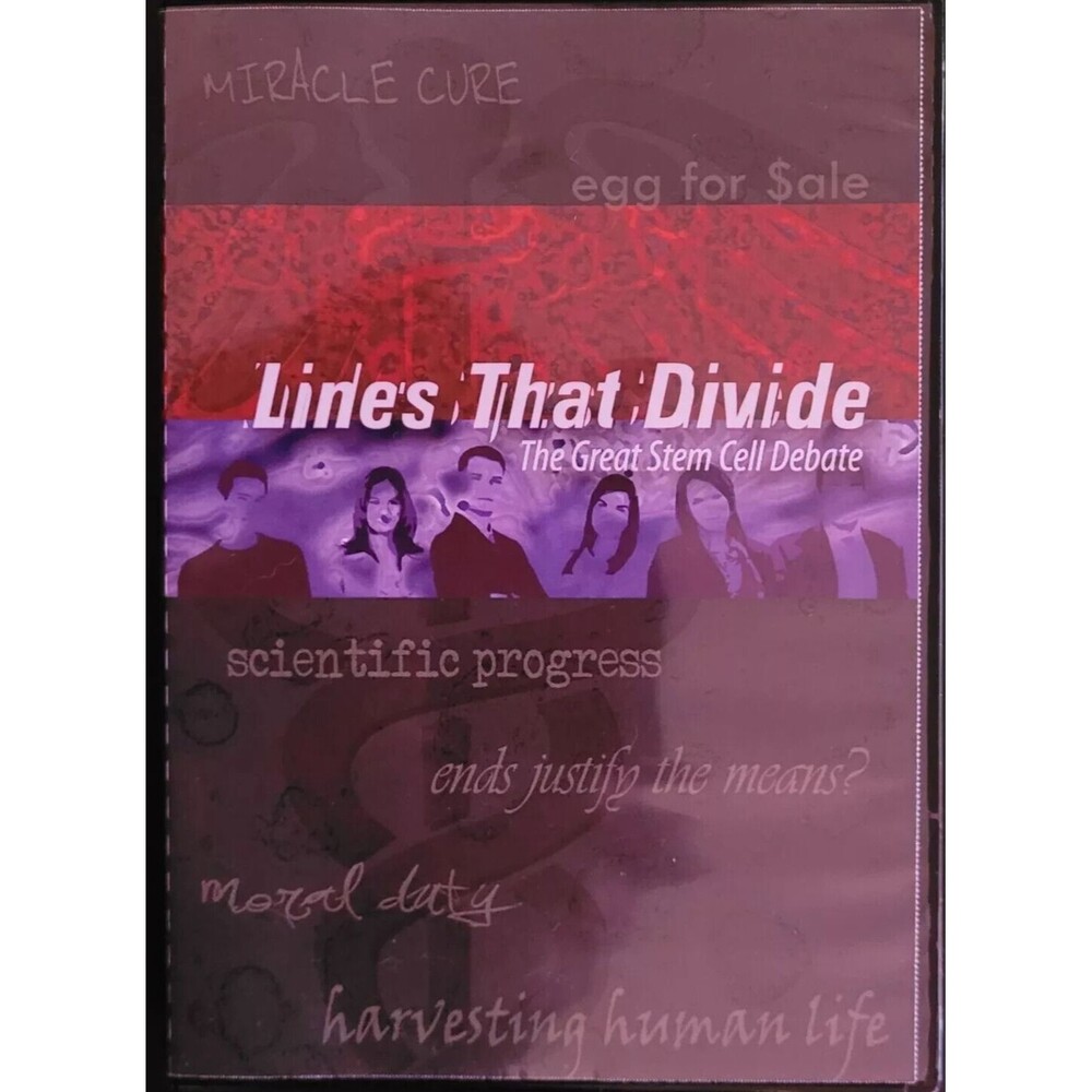 Lines That Divide: Great Stem Cell Debate DVD Documentary Bioethics Science
